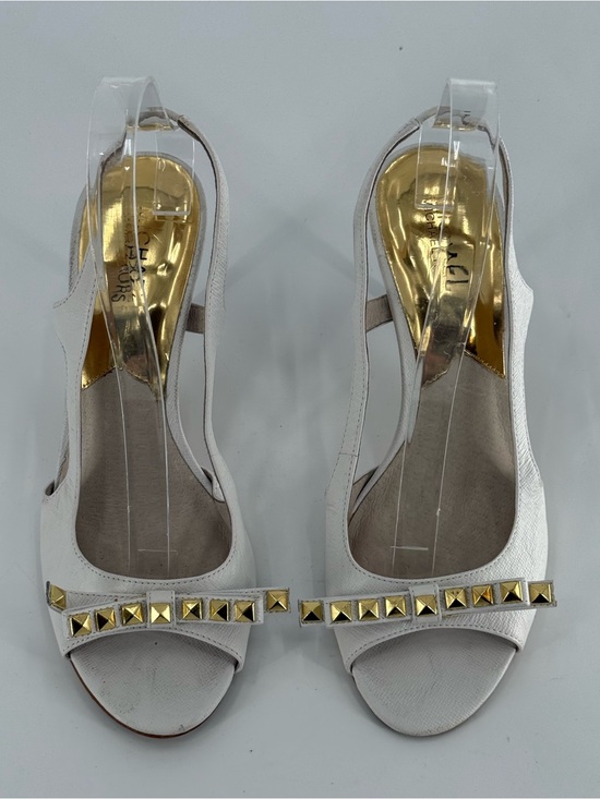 Michael Kors Shoes - Michael Kors Studded Bow Open Toe Slingback Heels Pumps 8